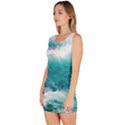 Waves Ocean Sea Tsunami Nautical Blue Sea Bodycon Dress View2