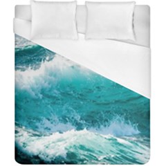 Waves Ocean Sea Tsunami Nautical Blue Sea Duvet Cover (california King Size) by uniart180623