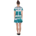 Waves Ocean Sea Tsunami Nautical Blue Sea Drop Hem Mini Chiffon Dress View2