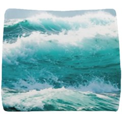 Waves Ocean Sea Tsunami Nautical Blue Sea Seat Cushion by uniart180623