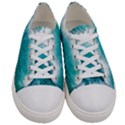 Waves Ocean Sea Tsunami Nautical Blue Sea Women s Low Top Canvas Sneakers View1