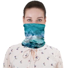 Waves Ocean Sea Tsunami Nautical Blue Sea Face Covering Bandana (adult)