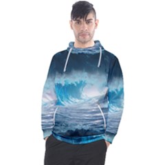 Thunderstorm Storm Tsunami Waves Ocean Sea Men s Pullover Hoodie by uniart180623