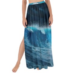 Thunderstorm Storm Tsunami Waves Ocean Sea Maxi Chiffon Tie-up Sarong by uniart180623