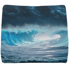 Thunderstorm Storm Tsunami Waves Ocean Sea Seat Cushion by uniart180623