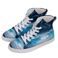 Thunderstorm Storm Tsunami Waves Ocean Sea Men s Hi-top Skate Sneakers by uniart180623