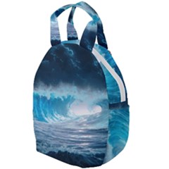 Thunderstorm Storm Tsunami Waves Ocean Sea Travel Backpack by uniart180623