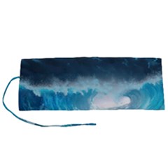 Thunderstorm Storm Tsunami Waves Ocean Sea Roll Up Canvas Pencil Holder (s) by uniart180623