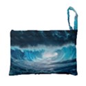 Thunderstorm Storm Tsunami Waves Ocean Sea Foldable Grocery Recycle Bag View3