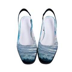 Thunderstorm Storm Tsunami Waves Ocean Sea Women s Classic Slingback Heels