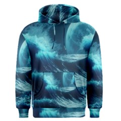 Moonlight High Tide Storm Tsunami Waves Ocean Sea Men s Core Hoodie by uniart180623