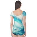 Tsunami Waves Ocean Sea Nautical Nature Water Nature Boyleg Leotard  View2