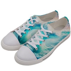 Tsunami Waves Ocean Sea Nautical Nature Water Nature Men s Low Top Canvas Sneakers by uniart180623