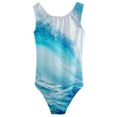 Tsunami Waves Ocean Sea Nautical Nature Water Nature Kids  Cut-out Back One Piece Swimsuit by uniart180623