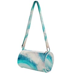 Tsunami Waves Ocean Sea Nautical Nature Water Nature Mini Cylinder Bag by uniart180623