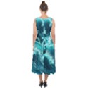 Thunderstorm Tsunami Tidal Wave Ocean Waves Sea Midi Tie-Back Chiffon Dress View2