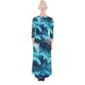 Thunderstorm Tsunami Tidal Wave Ocean Waves Sea Quarter Sleeve Wrap Maxi Dress View2