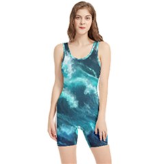 Thunderstorm Tsunami Tidal Wave Ocean Waves Sea Women s Wrestling Singlet by uniart180623