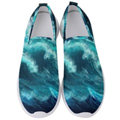 Thunderstorm Tsunami Tidal Wave Ocean Waves Sea Men s Slip On Sneakers by uniart180623