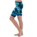 Thunderstorm Tsunami Tidal Wave Ocean Waves Sea Kids  Lightweight Velour Cropped Yoga Leggings View2