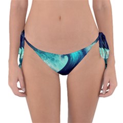 Ai Generated Waves Ocean Sea Tsunami Nautical Fantasy Reversible Bikini Bottoms by uniart180623