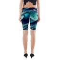 Ai Generated Waves Ocean Sea Tsunami Nautical Fantasy Yoga Cropped Leggings View2