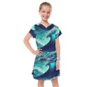 Ai Generated Waves Ocean Sea Tsunami Nautical Fantasy Kids  Drop Waist Dress View1