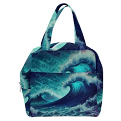 Ai Generated Waves Ocean Sea Tsunami Nautical Fantasy Boxy Hand Bag by uniart180623