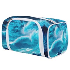 Ai Generated Waves Ocean Sea Tsunami Nautical Sea Toiletries Pouch by uniart180623