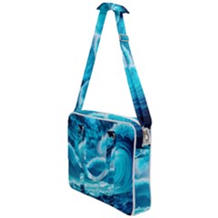 Ai Generated Waves Ocean Sea Tsunami Nautical Sea Cross Body Office Bag by uniart180623