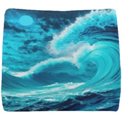 Ai Generated Waves Ocean Sea Tsunami Nautical Sea Seat Cushion by uniart180623