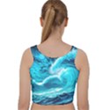 Ai Generated Waves Ocean Sea Tsunami Nautical Sea Velvet Racer Back Crop Top View2