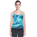 Ai Generated Waves Ocean Sea Tsunami Nautical Sea Velvet Spaghetti Strap Top View1