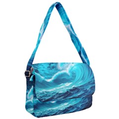 Ai Generated Waves Ocean Sea Tsunami Nautical Sea Courier Bag by uniart180623