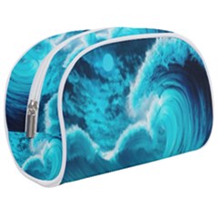 Ai Generated Waves Ocean Sea Tsunami Nautical Sea Make Up Case (medium) by uniart180623