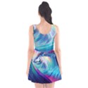 Waves Ocean Sea Tsunami Nautical Nature Water Scoop Neck Skater Dress View2