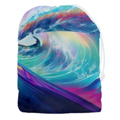 Waves Ocean Sea Tsunami Nautical Nature Water Drawstring Pouch (3xl) by uniart180623