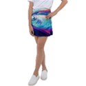 Waves Ocean Sea Tsunami Nautical Nature Water Kids  Tennis Skirt View1