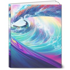 Waves Ocean Sea Tsunami Nautical Nature Water 8  X 10  Hardcover Notebook by uniart180623