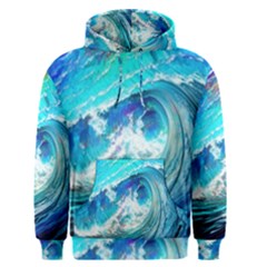 Tsunami Waves Ocean Sea Nautical Nature Water Painting Men s Core Hoodie by uniart180623