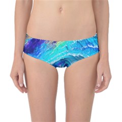 Tsunami Waves Ocean Sea Nautical Nature Water Painting Classic Bikini Bottoms