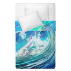 Tsunami Waves Ocean Sea Nautical Nature Water Painting Duvet Cover Double Side (single Size) by uniart180623