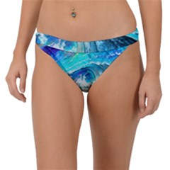 Tsunami Waves Ocean Sea Nautical Nature Water Painting Band Bikini Bottoms by uniart180623