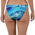 Tsunami Waves Ocean Sea Nautical Nature Water Painting Band Bikini Bottoms View2