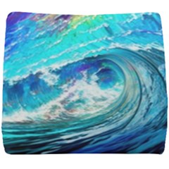 Tsunami Waves Ocean Sea Nautical Nature Water Painting Seat Cushion by uniart180623