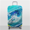 Tsunami Waves Ocean Sea Nautical Nature Water Painting Luggage Cover (Small) View1