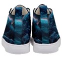 Tsunami Waves Ocean Sea Water Rough Seas Kids  Mid-Top Canvas Sneakers View4