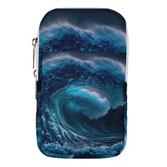 Tsunami Waves Ocean Sea Water Rough Seas Waist Pouch (small) by uniart180623