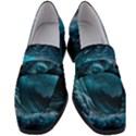 Tsunami Waves Ocean Sea Water Rough Seas Women s Chunky Heel Loafers View1