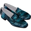 Tsunami Waves Ocean Sea Water Rough Seas Women s Chunky Heel Loafers View3